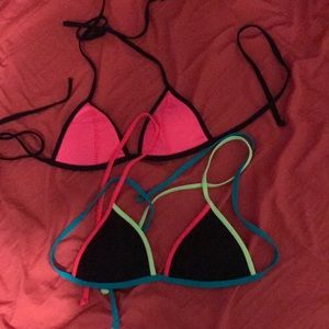 Victoria's Secret pink bathing suit tops